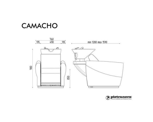 Мойка парикмахерская CAMACHO - JET MASSAGE